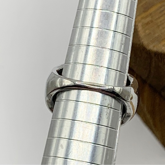 Citrine yellow glass chunky domed cocktail ring silver tone sz 7 - Picture 5 of 14